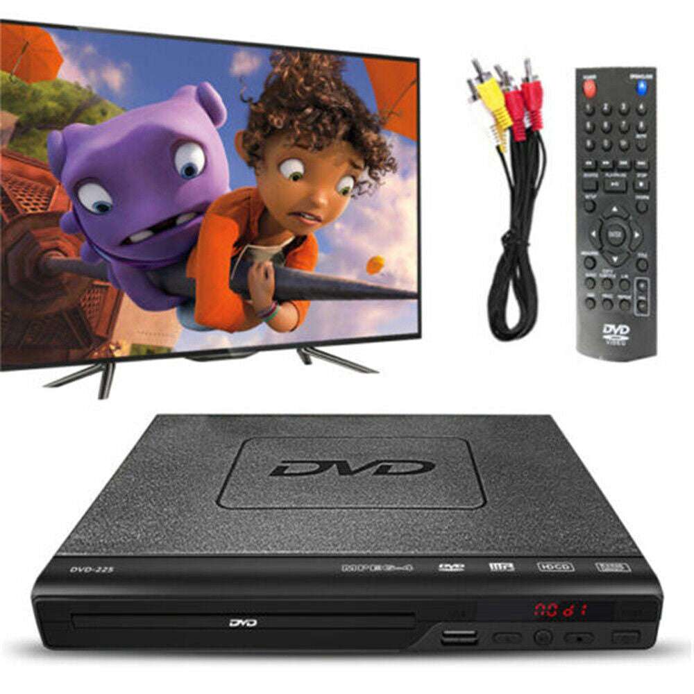 DVD Player Compact Multi Region HDCD CD VCD Music Disc Upscaling USB With Remote
