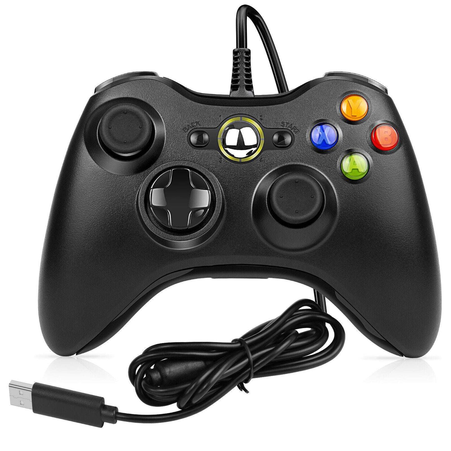 Boxed Black New USB Wired Controller Suitable For Xbox360 PC Windows UK