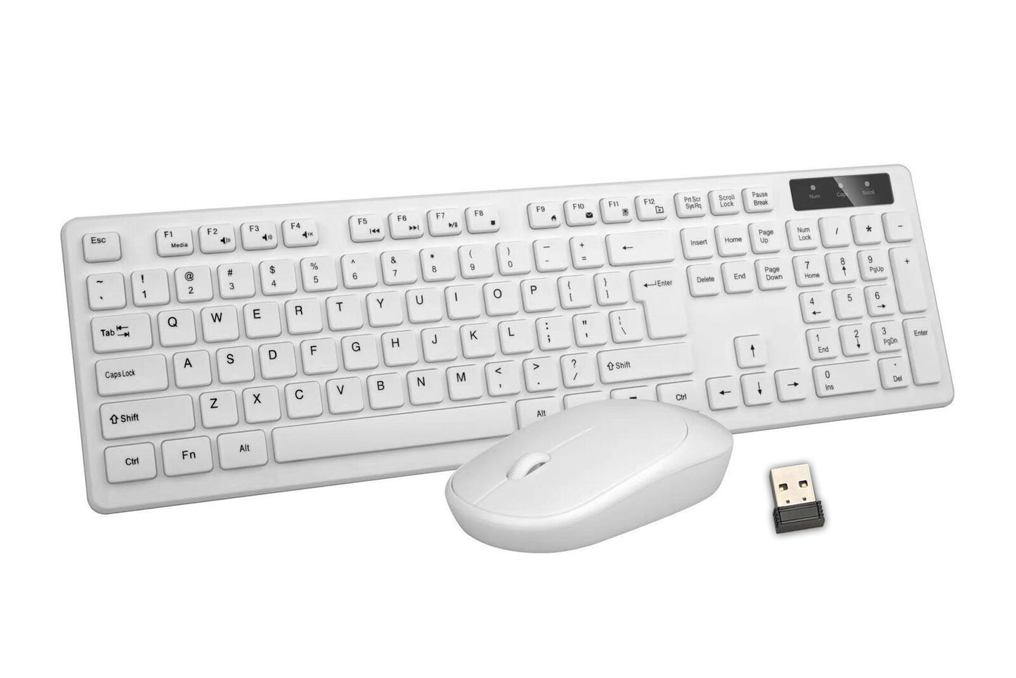 2.4GHz Wireless Keyboard And Mouse Set USB Dongle For PC Laptop Full-Size NEW