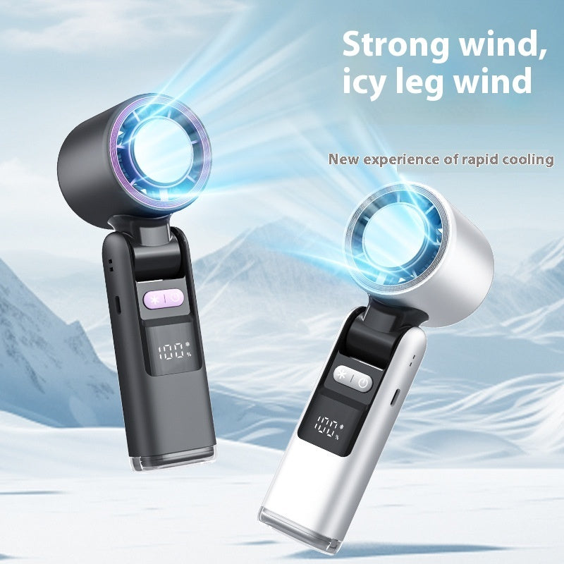 Turbo Ice Chilled Cold Super Mini Turbo Speed Fan USB Powered Digital Display