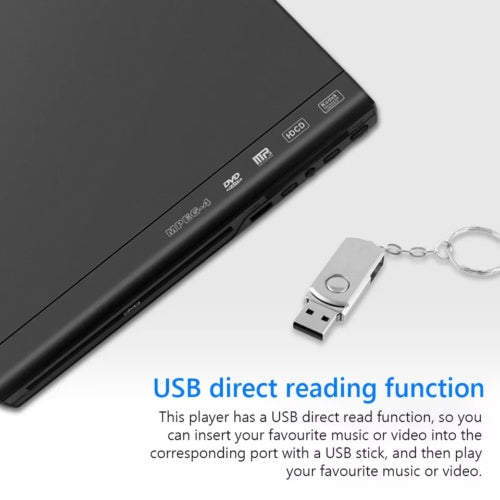 DVD Player Compact Multi Region HDCD CD VCD Music Disc Upscaling USB With Remote