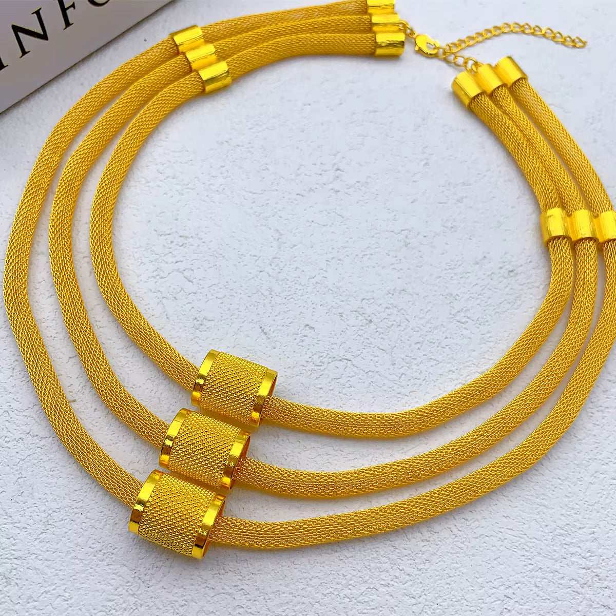 Luxury Dubai Ethiopian Multilayer Necklace And Earrings Sets For Women