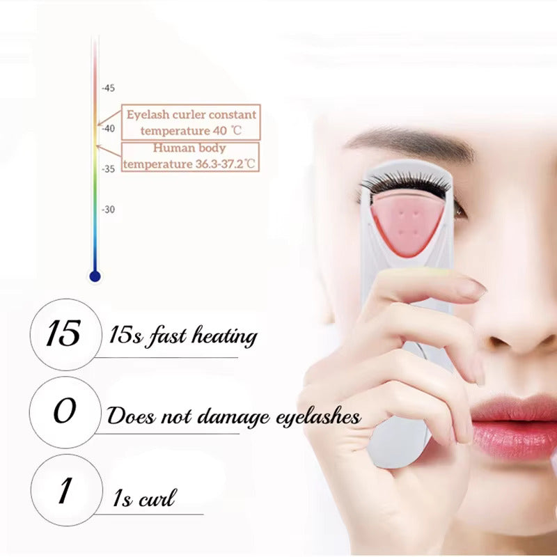 Heated Eyelash Curler Makeup Eye Lashes Curler Tools Longlasting Eye Lash Perm