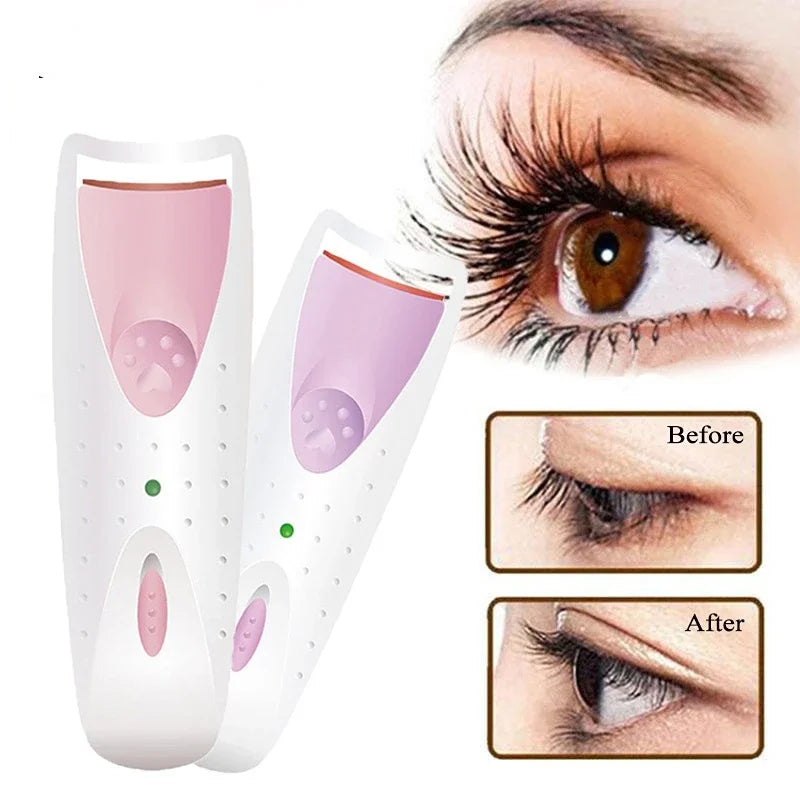 Heated Eyelash Curler Makeup Eye Lashes Curler Tools Longlasting Eye Lash Perm