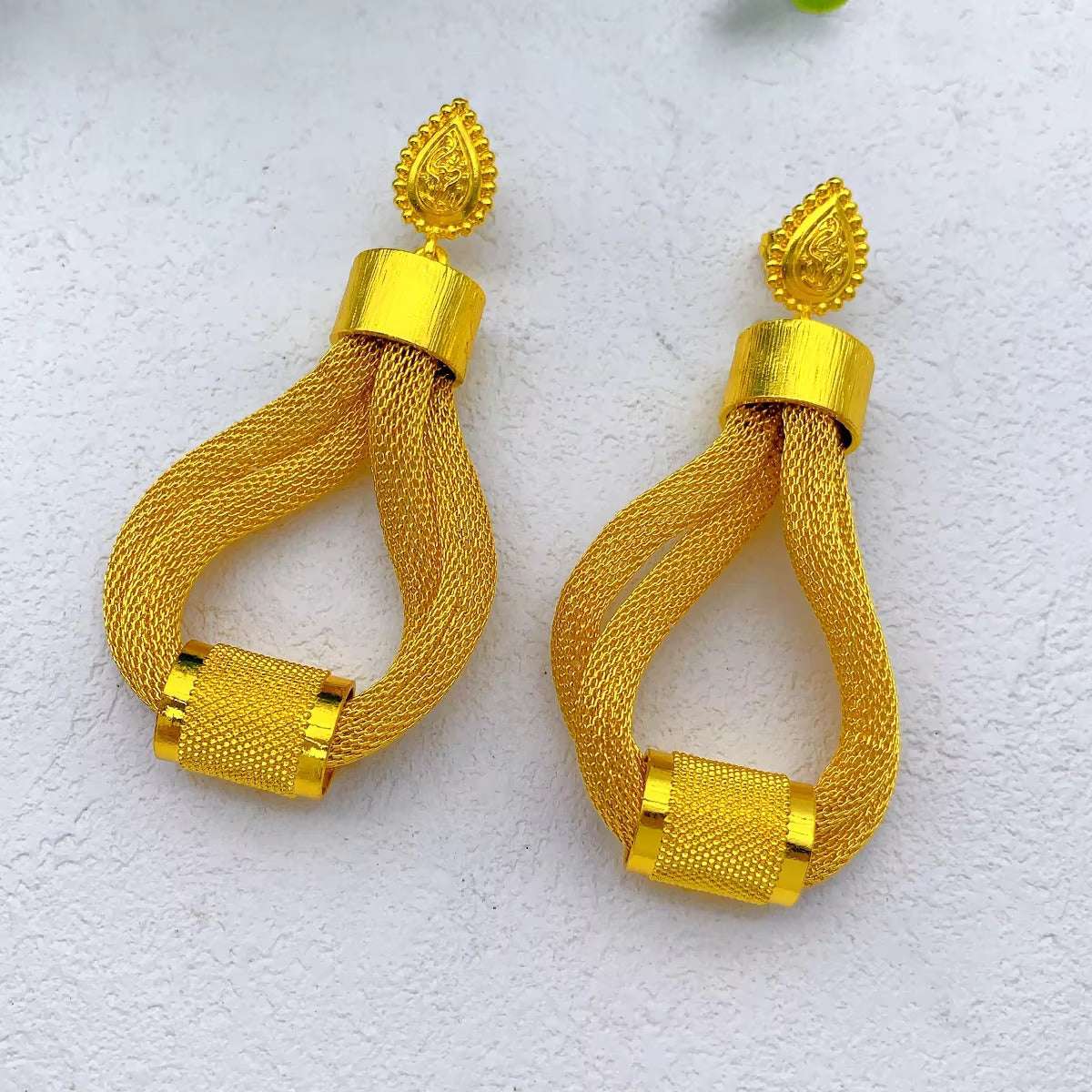 Luxury Dubai Ethiopian Multilayer Necklace And Earrings Sets For Women