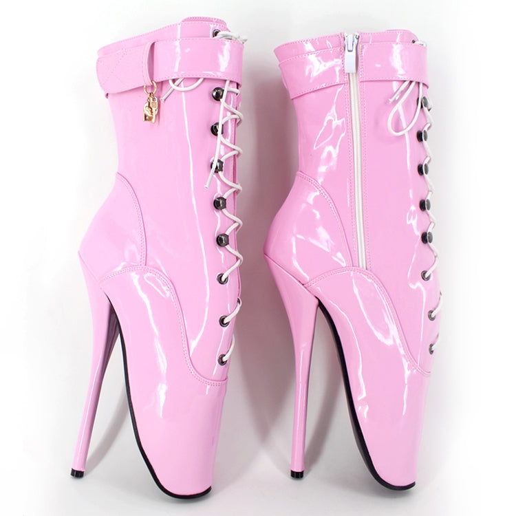 Ballet Pumps Spike Heel Lace-Up Pointed Toe Ankle Boots