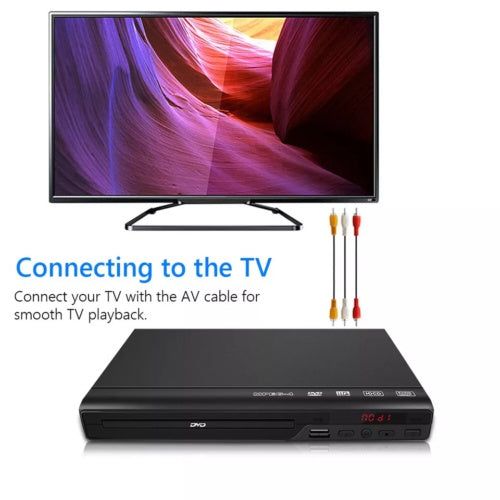 DVD Player Compact Multi Region HDCD CD VCD Music Disc Upscaling USB With Remote