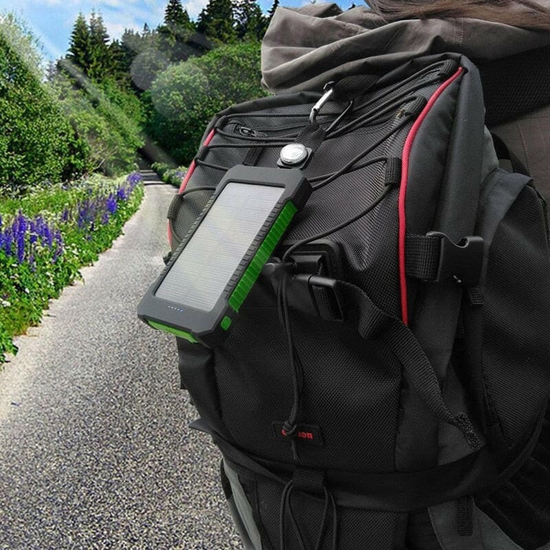 Smartphone LED Solar Power Bank Waterproof 2 USB