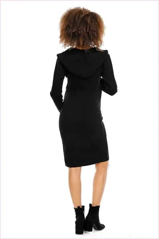 Maternity Breastfeeding Hoodie Dress Unique Style Fashion PeeKaBoo