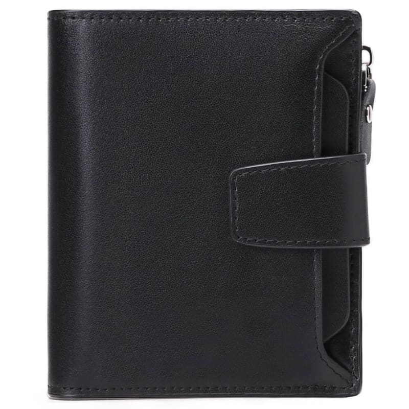 Men’s Genuine Leather Casual Wallet for Drivers Black