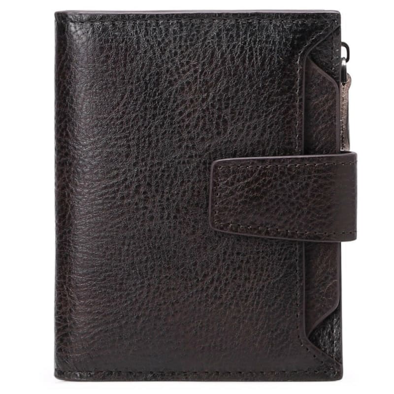Men’s Genuine Leather Casual Wallet for Drivers Retro coffee