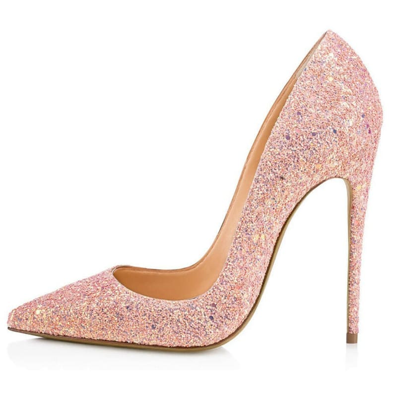 High Heel Glittered Wedding and Prom Shoes for All