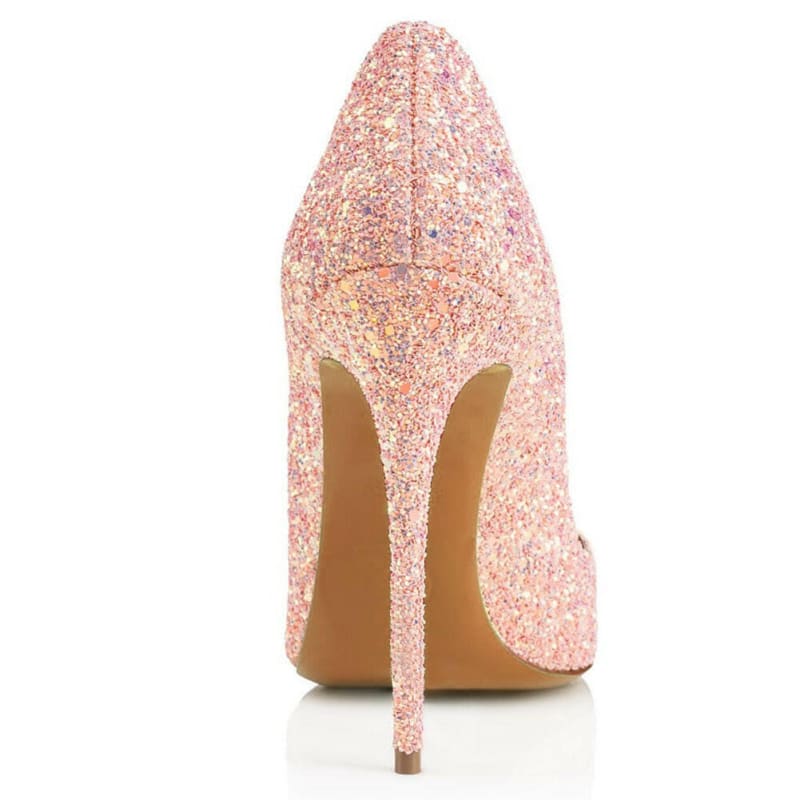 High Heel Glittered Wedding and Prom Shoes for All