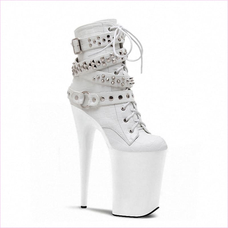 Pole Dance High Nightclub Platform Patent Leather Boots 6