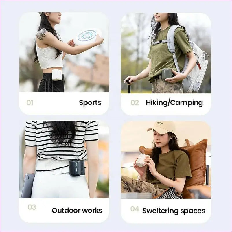 Portable USB Mini Hanging Waist Fan for Personal