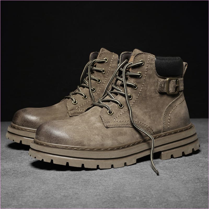 Retro Martin Boots for a Unique Steampunk Style Khaki / 39