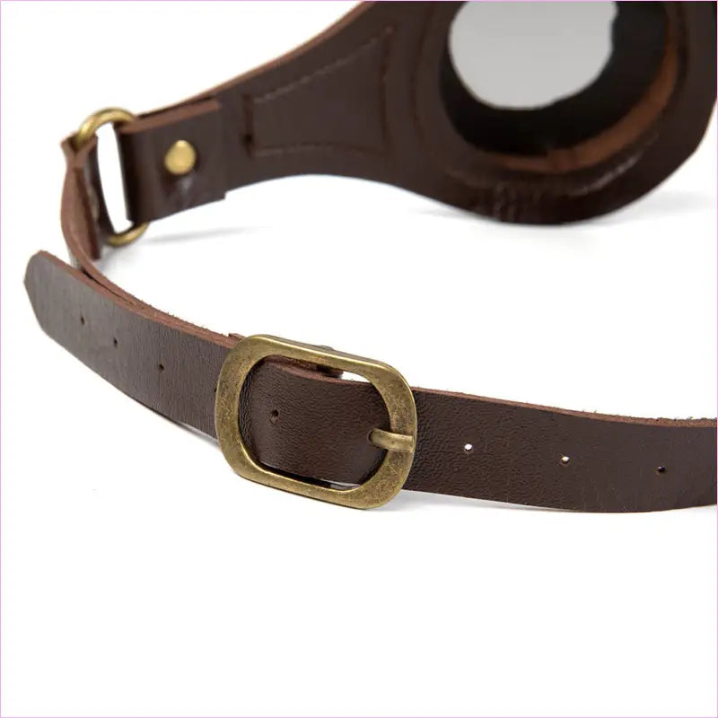 Steampunk Industrial Retro Leather Goggles Cosplay Brown
