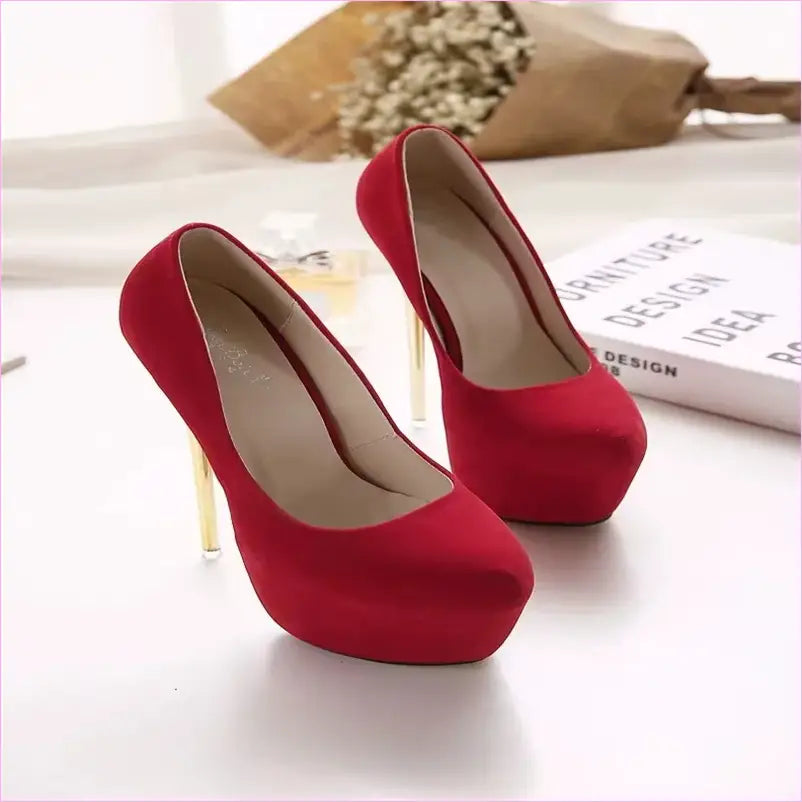 Super High Heel Platform Womens Shoes for Style Red / 35