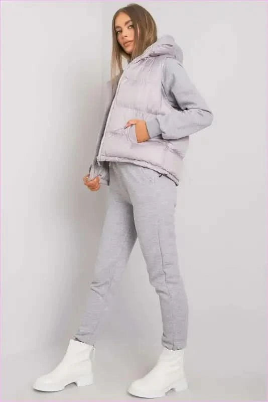 Sweatshirt Vest and Pants Set Unique Style Fashion - Pleasures and Sins