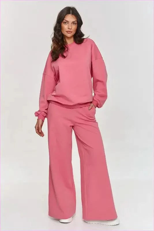 Womens Fashion Tracksuit Set Stylish Loungewear Makadamia pink 2 36