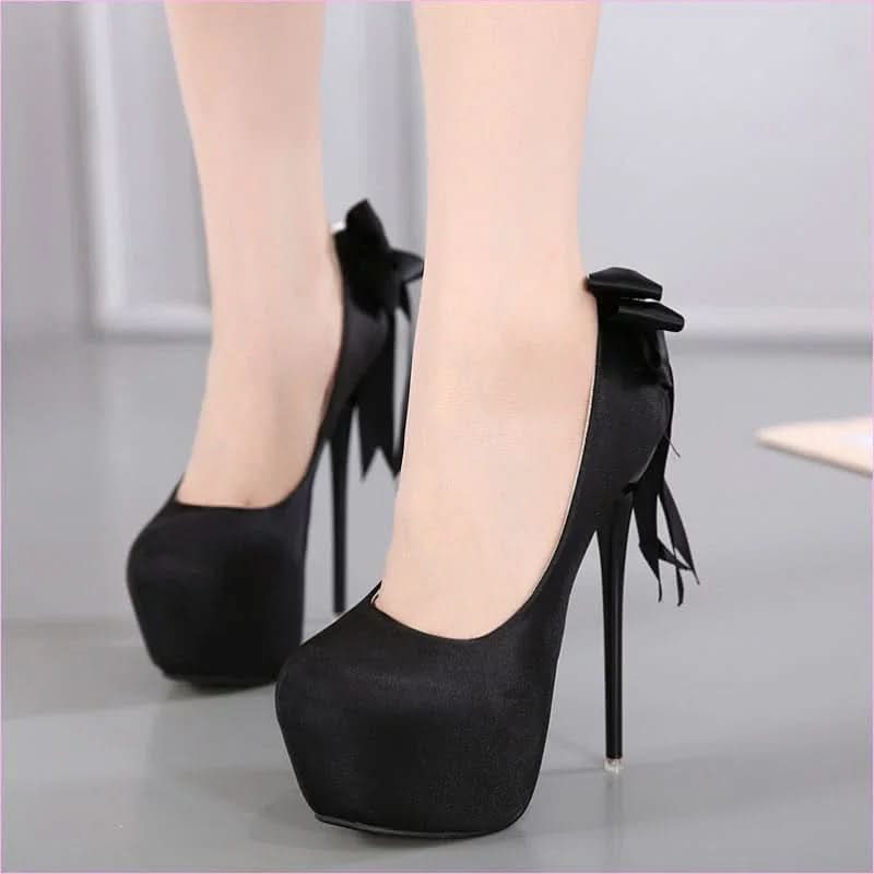 Women’s Stiletto Heels with Bow Detail for Elegant Style - Pleasures and Sins