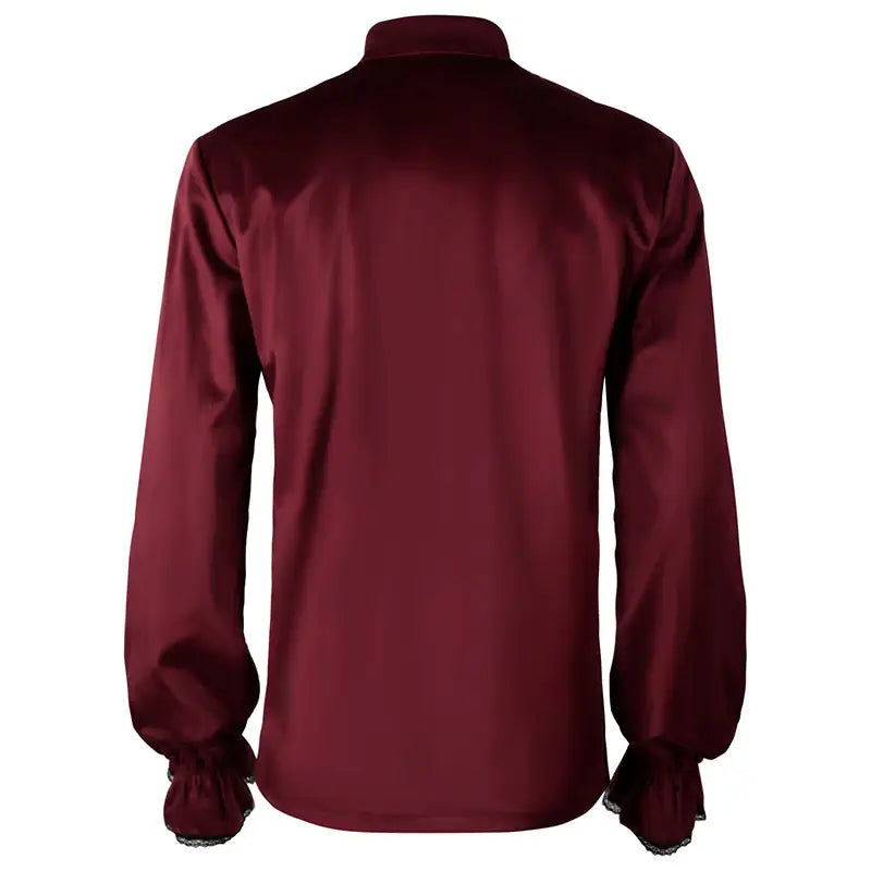 Mens Medieval Pleated Steampunk Civil War Shirt