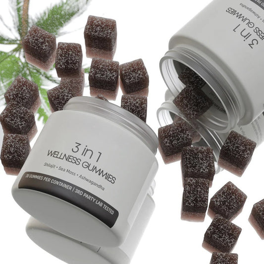 3 in 1 Wellness Gummies Cured Shilajit Gummies for Men