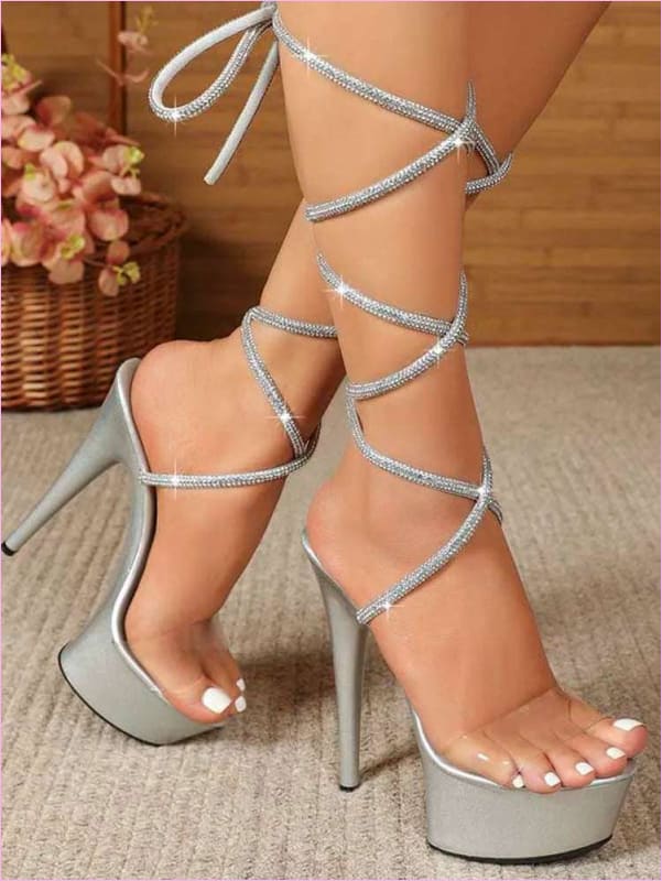 15cm Platform Heel Open Toe Shoes for Pole Dancing Style