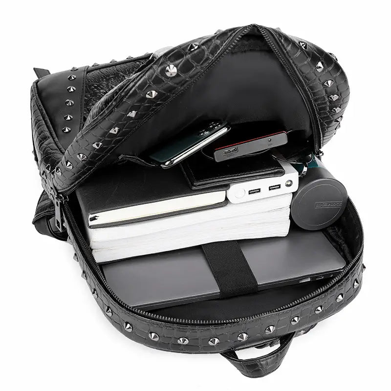 Wolfskopf Punk-Rucksack 3d geprägte Umhängetasche