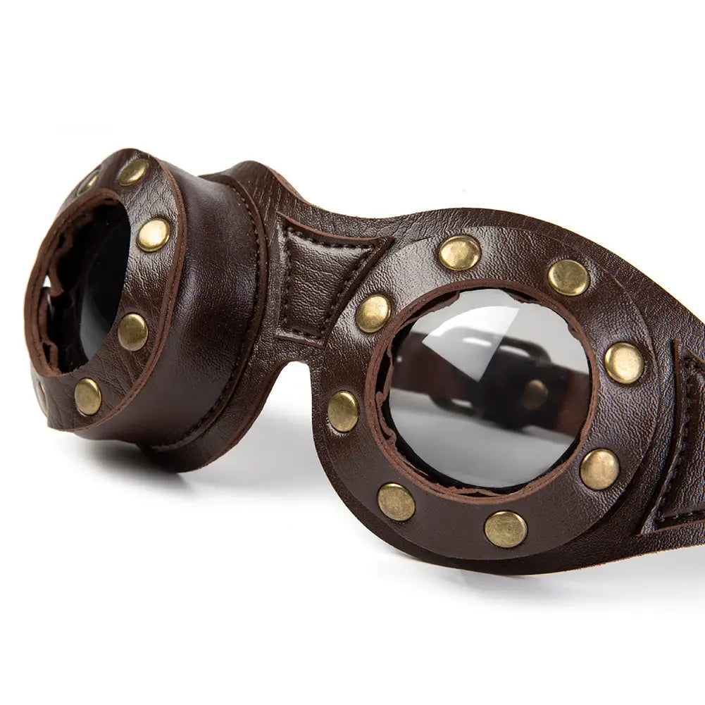 Steampunk Industrial Retro Leather Goggles Cosplay