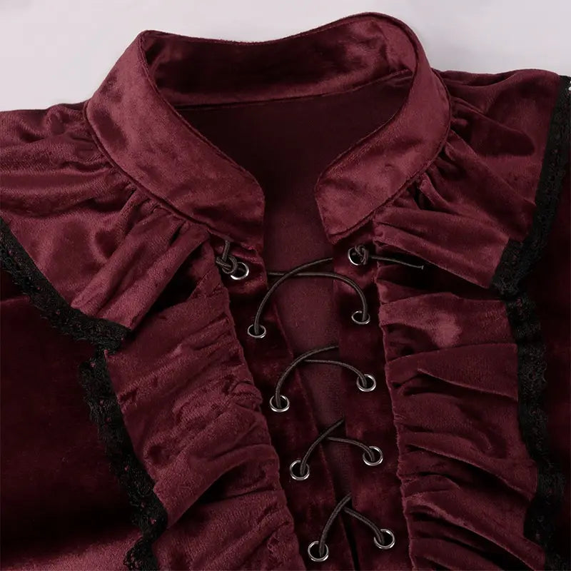 Mens Medieval Pleated Steampunk Civil War Shirt