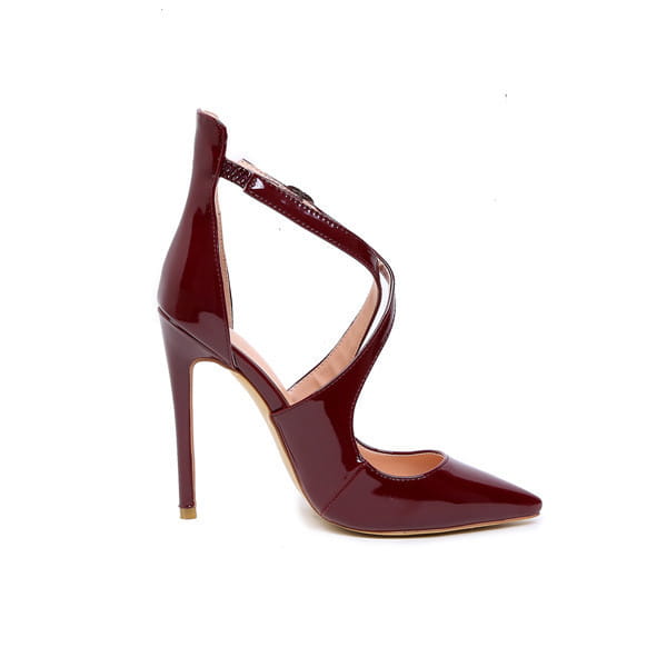 Ladies Cross Strap High Heel Shoes with Stiletto Heel