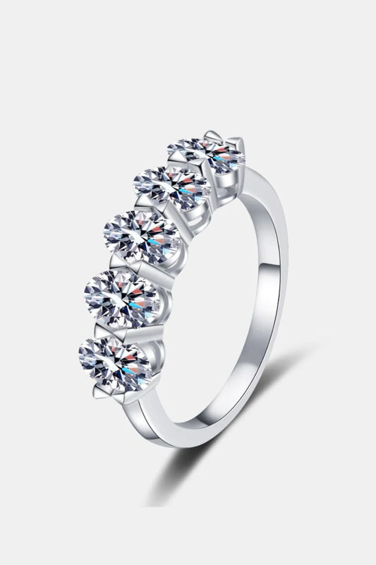 2.5 Carat Moissanite 925 Sterling Silver Ring Ring Pleasures and Sins Silver #9