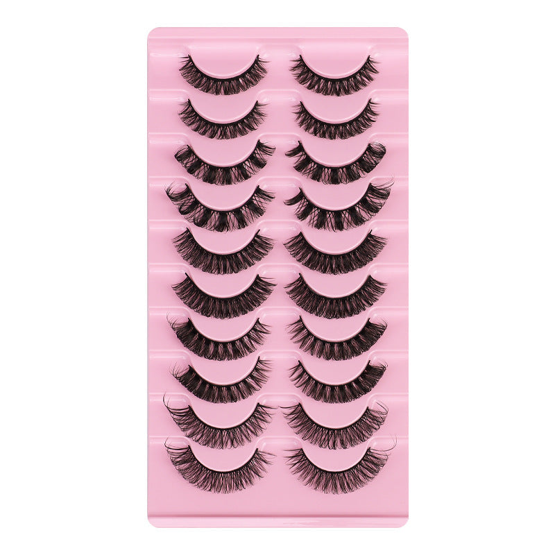 Faux cils, courbe DD, épais, cils, dix paires