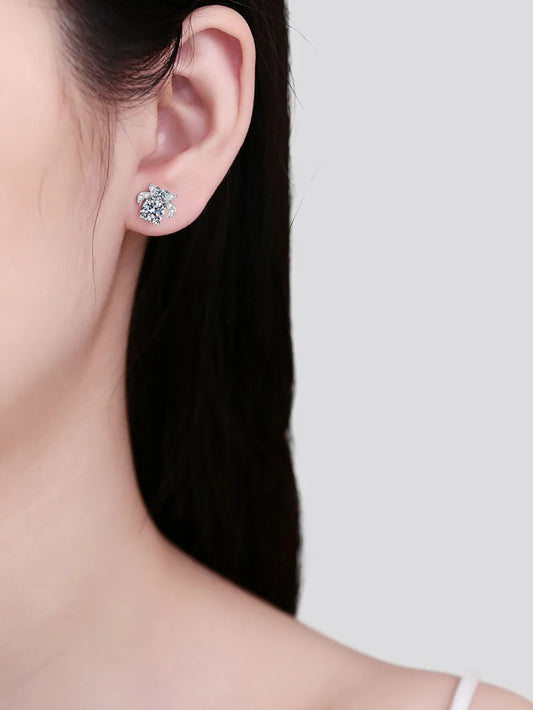 1 Carat Moissanite 925 Sterling Silver Stud Earrings Earrings Pleasures and Sins