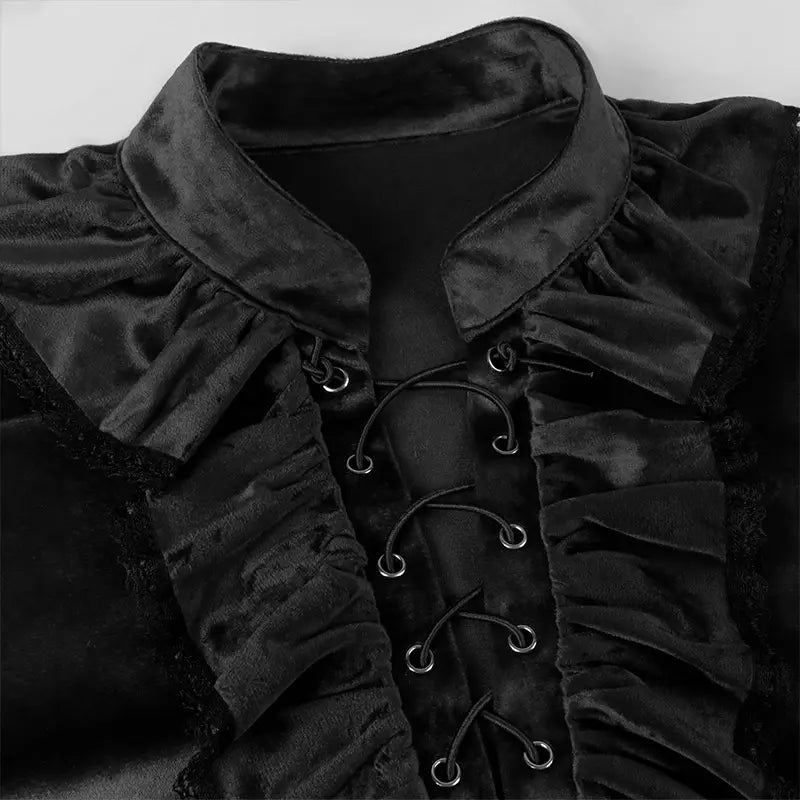 Mens Medieval Pleated Steampunk Civil War Shirt