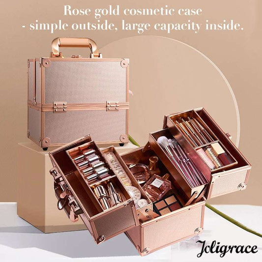 Make Up Metal Cosmetics Storage Organizer Vanity Case