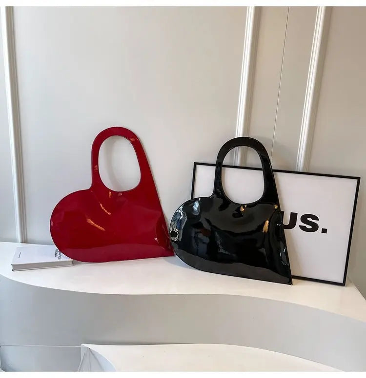 New Unisex Love Heart Shoulder Bag Women's PU Bag