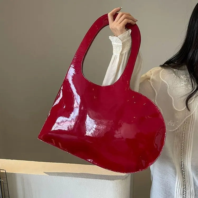 New Unisex Love Heart Shoulder Bag Women's PU Bag