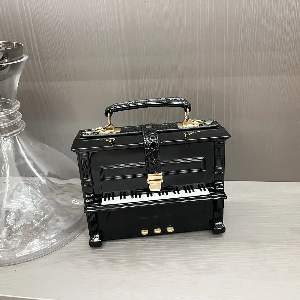 Einzigartige Luxus-Klavierform Crossbody Umhängetasche mit Deckel