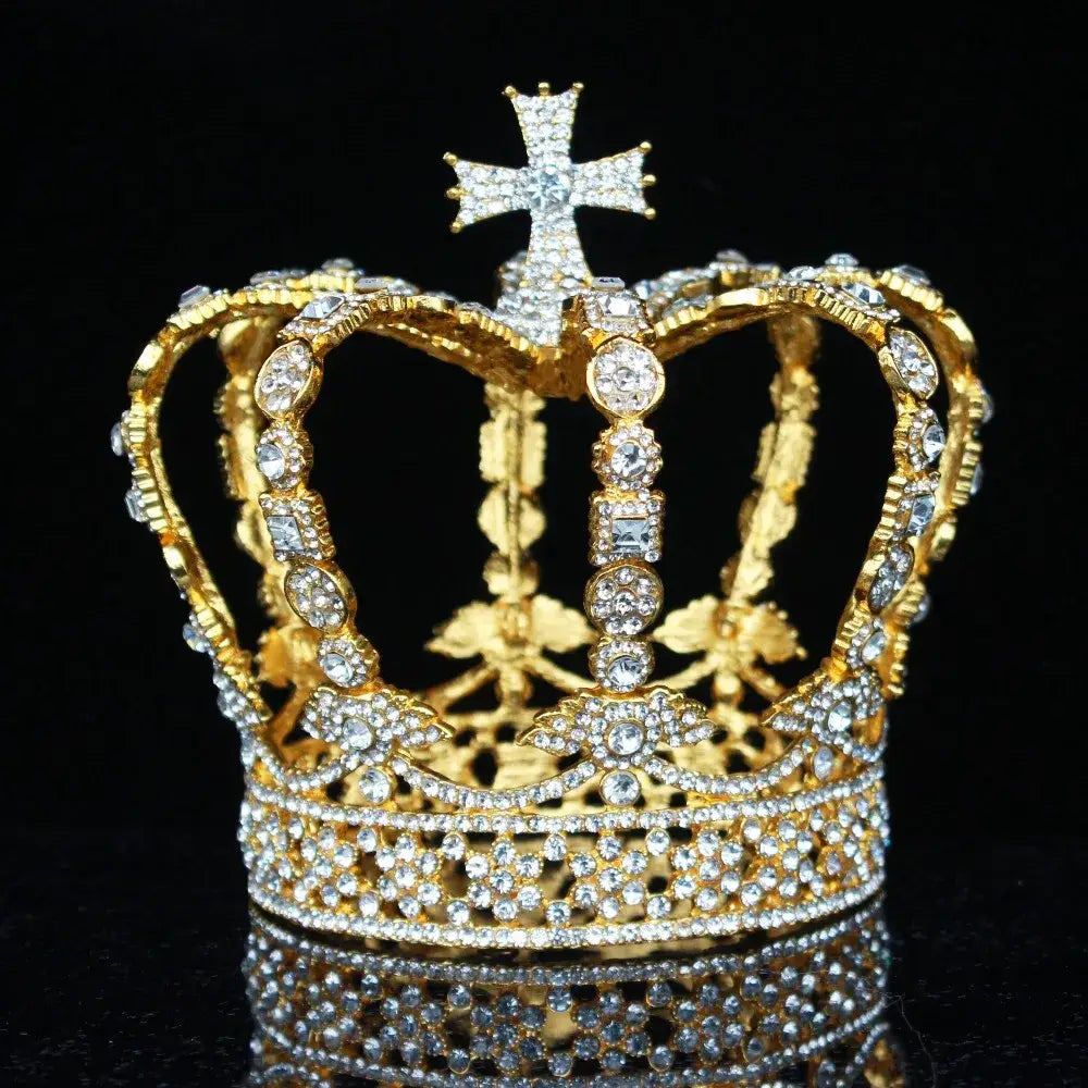 Crystal Vintage Royal Crown Männer/Frauen Hochzeit Haar