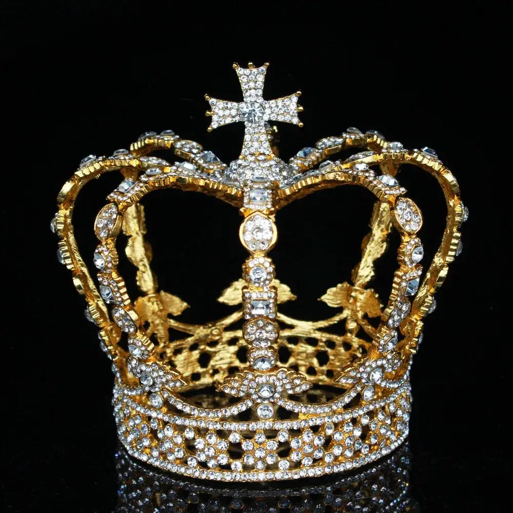Crystal Vintage Royal Crown Männer/Frauen Hochzeit Haar