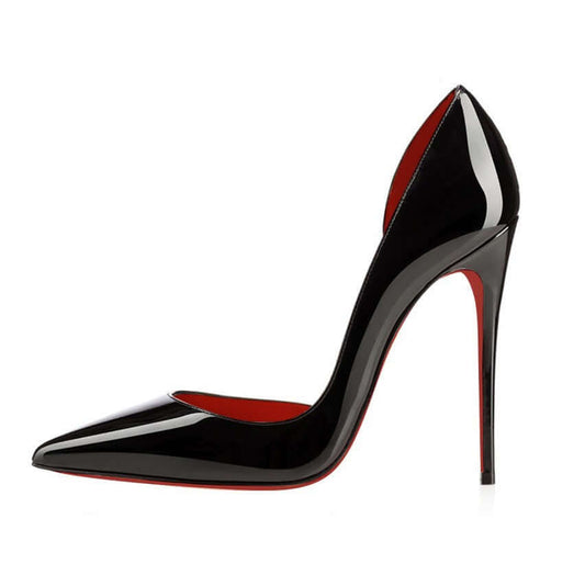 Beautiful Side Cut Out Red Bottom High Heel Red Sole Shoes