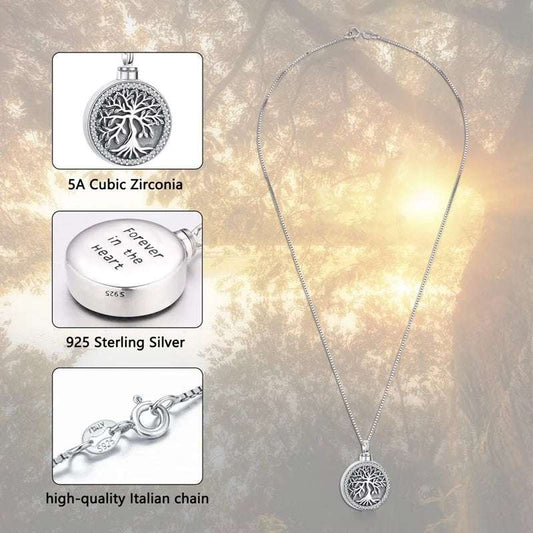 Tree Pendant Cremation Jewelry For Ashes, Urn Necklace For Women Dropshipping In Stock