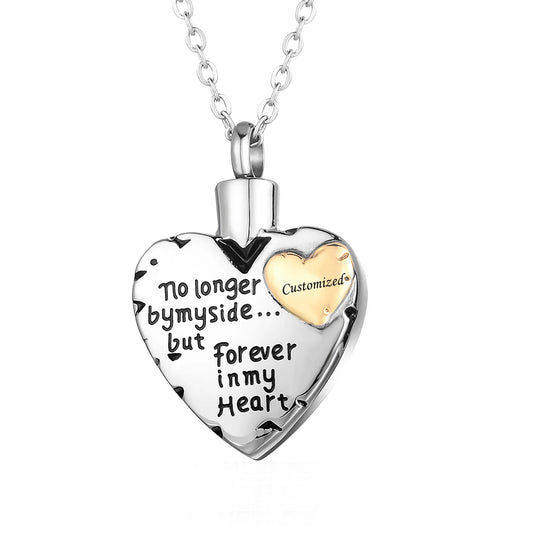 Fashion Cremation Jewelry Stainless Steel Heart Keepsake Ashes Necklace For Men Women or Pet Memorial Urn Pendant Necklace