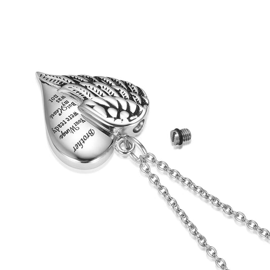Cremation Jewelry for Ashes for Human Keepsake Stainless Steel Memorial Pendant Cremation Urn Necklace for Human Ashes