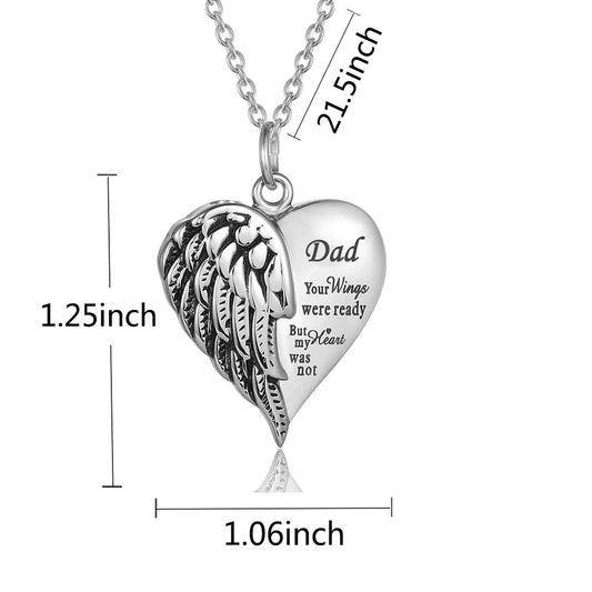 Cremation Jewelry for Ashes for Human Keepsake Stainless Steel Memorial Pendant Cremation Urn Necklace for Human Ashes