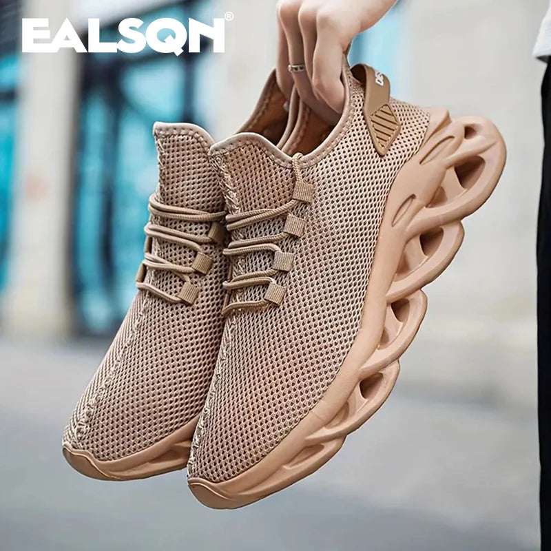 Men Running Shoes Casual Breathable Mesh Light Shock-absorb