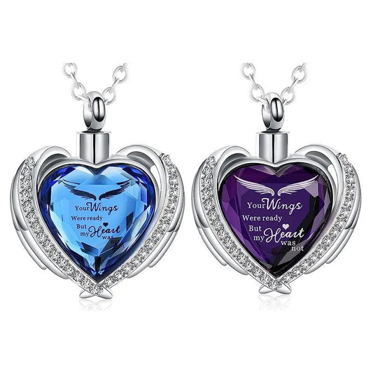 Cremation Urn Necklace for Ashes Urn Jewelry,Forever in My Heart Stainless Steel Keepsake Waterproof Memorial Pendant