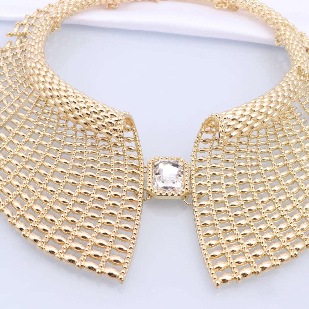 Ladies Luxury Elegant African Style Gold Plated Jewellery Set